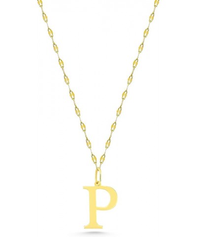 Exquisite 14K Gold Letter Pendant Chain Necklace, Personalized Initial Charm Jewelry for a Timeless and Stylish Look, Gift fo...