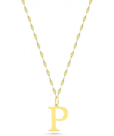 Exquisite 14K Gold Letter Pendant Chain Necklace, Personalized Initial Charm Jewelry for a Timeless and Stylish Look, Gift fo...