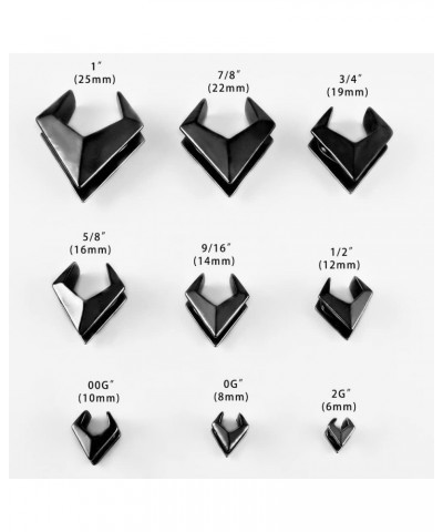 2PCS Ear Gauges Cool Rhombus Saddle Ear Plugs Body Piercing Tunnels 316 Stainless Steel Hypoallergenic Earrings Plugs for Ear...