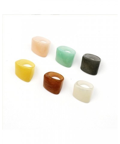 2-6Pcs Acrylic Resin Chunky Rings for Women Teen Girls Multicolor Acrylic Plastic Rings Set Colorful Statement Rings Boho Y2k...