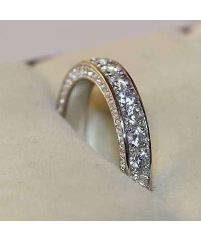 925 Sterling Silver Cubic Zirconia Full Eternity Stackable White Clear CZ Eternity Ring Anniversary Wedding Engagement Band R...