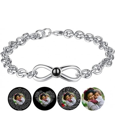 Personalized Photo Projection Bracelet Custom infinityr Charm Bracelets with Picture Inside I Love You Bracelet 100 Languages...