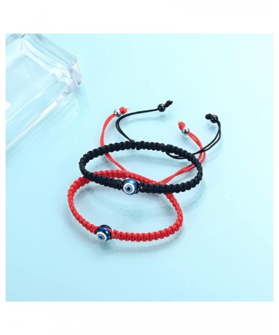 Evil Eye Pendant for Ashes Bracelet Anklet,2pcs Red and Black Line Hand Adjustable Braided Lucky Protection Handmade Bracelet...