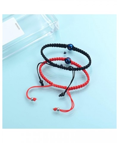 Evil Eye Pendant for Ashes Bracelet Anklet,2pcs Red and Black Line Hand Adjustable Braided Lucky Protection Handmade Bracelet...