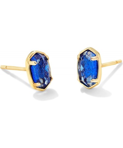 Emilie Stud Earrings for Women, Fashion Jewelry Gold Navy Dusted Glass $25.80 Earrings