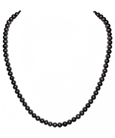 5-8mm Black Freshwater Cultured Pearl Necklaces for Women 16-48 Inch AA Quality 18.0 Inches 7-8mm $42.55 Necklaces