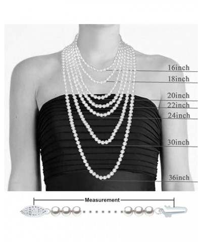 5-8mm Black Freshwater Cultured Pearl Necklaces for Women 16-48 Inch AA Quality 18.0 Inches 7-8mm $42.55 Necklaces