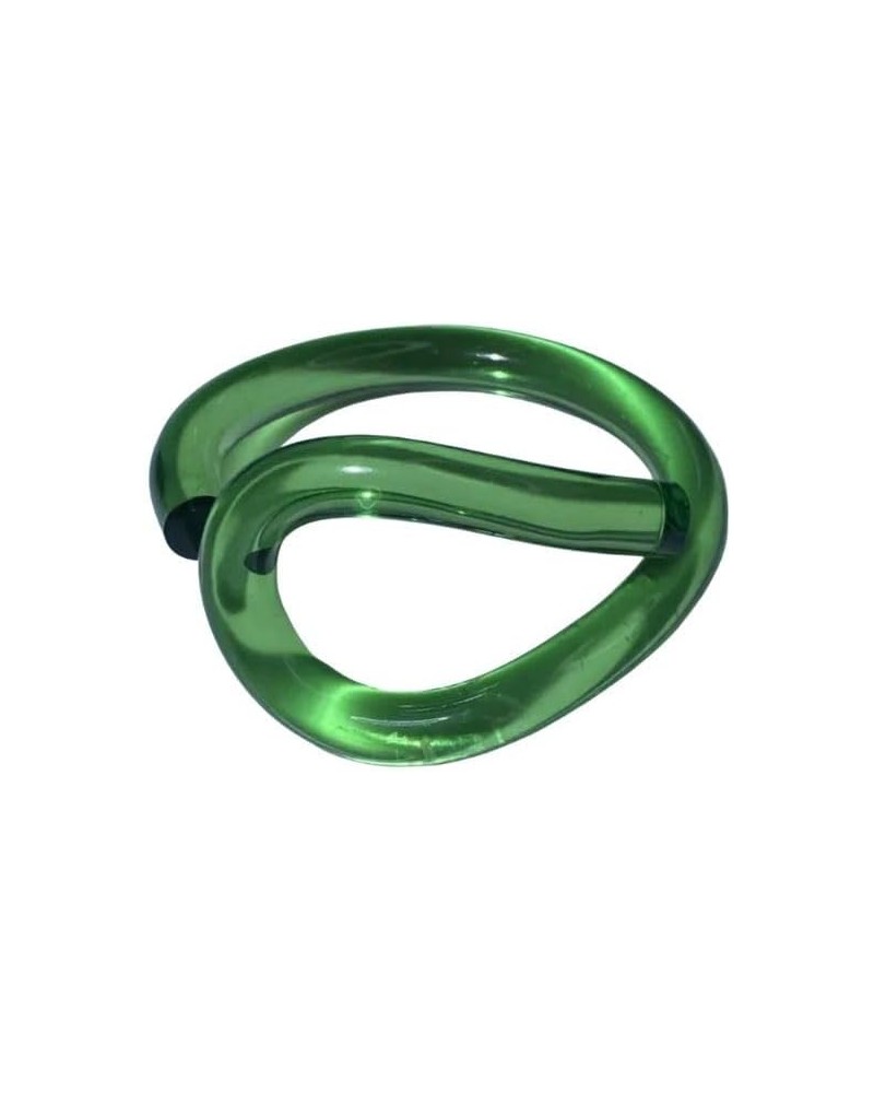 Knotted Acrylic Resin Bangle Green $11.96 Bracelets