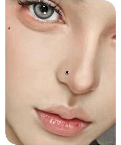 3 Pairs Surgical Steel/Titanium Nose Rings Studs L-Shape Nose Nostrial Piercing Body Jewerly for Women 22g/20g/18g Nose ring ...