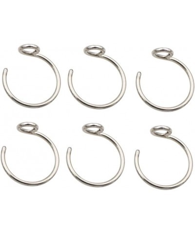 Fake Nose Ring 20g Faux Nose Hoop Nose Piercing Jewelry 8mm Septum Ring lip Rings 6pcs Silver $6.50 Body Jewelry