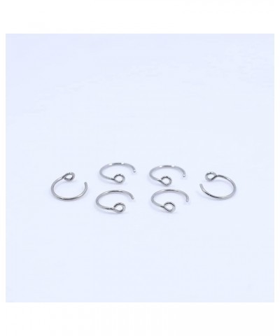 Fake Nose Ring 20g Faux Nose Hoop Nose Piercing Jewelry 8mm Septum Ring lip Rings 6pcs Silver $6.50 Body Jewelry