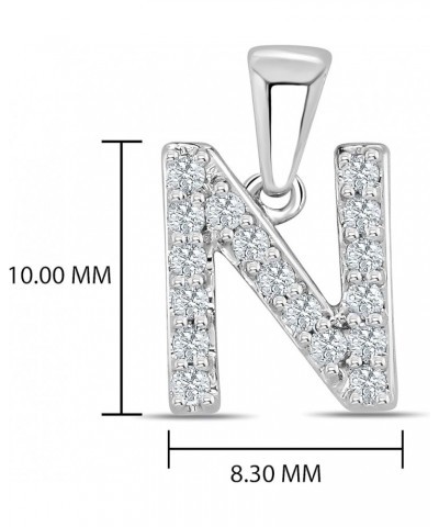 14k White Gold A to Z Diamond Initial Pendant Necklace (1/10cttw) with 18-inch chain N $102.96 Necklaces