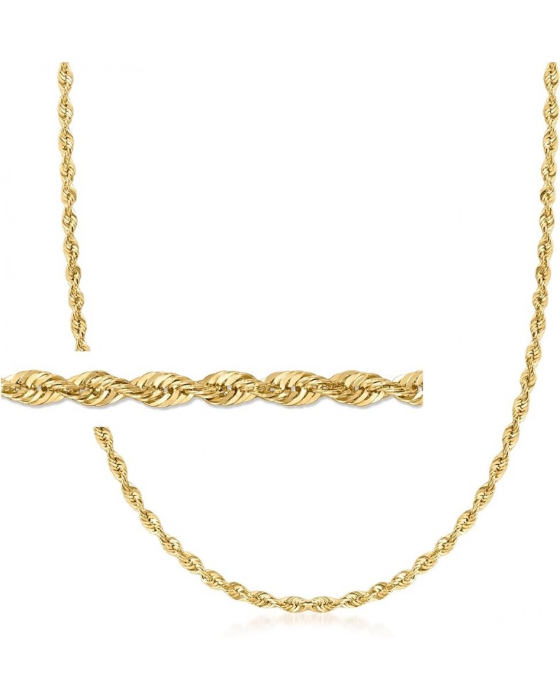 2.6mm 14kt Yellow Gold Rope-Chain Necklace 16.0 Inches $216.00 Necklaces