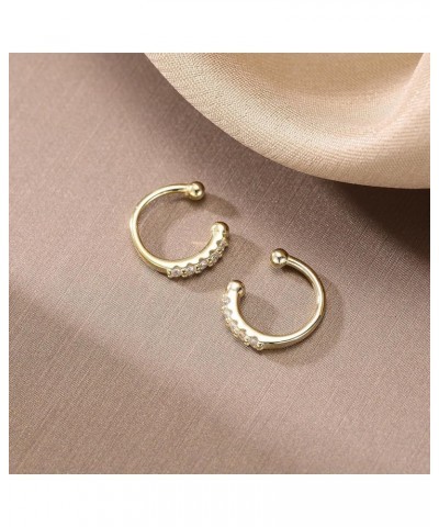 Sterling Silver No Piercing Earrings Cuff for Women Girls Cartilage Earrings Helix Earrings A-Gold $8.83 Earrings