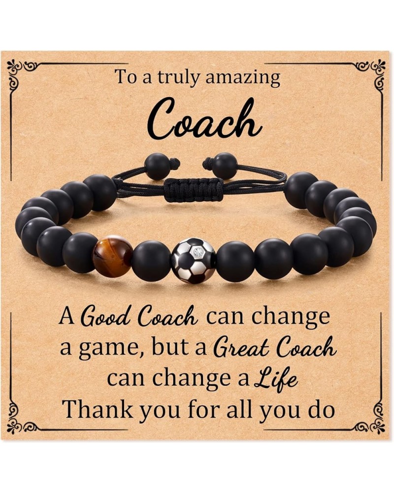 Baseball/Soccer/Basketball/Hockey/Golf/Football Bracelet Gifts for Boys Men C-Soccer Coach $11.78 Bracelets