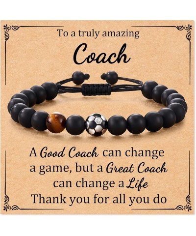 Baseball/Soccer/Basketball/Hockey/Golf/Football Bracelet Gifts for Boys Men C-Soccer Coach $11.78 Bracelets