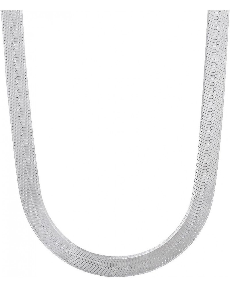 3mm-14mm Solid .925 Sterling Silver Flat Herringbone Chain Necklace or Bracelet 30.0 Inches 4.5mm Necklace $47.70 Necklaces