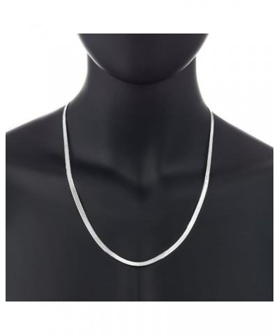 3mm-14mm Solid .925 Sterling Silver Flat Herringbone Chain Necklace or Bracelet 30.0 Inches 4.5mm Necklace $47.70 Necklaces