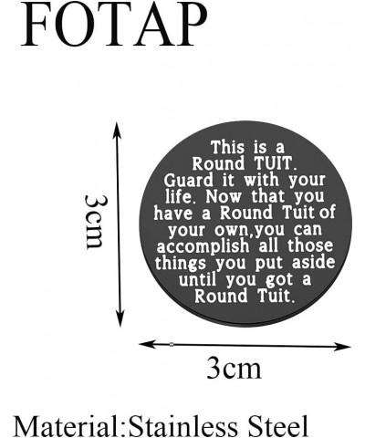 Round TUIT Token Get A Round TUIT Guard it with Your Life Token Coins Inspirational Graduation Gift Black- Tuit $9.80 Pendants