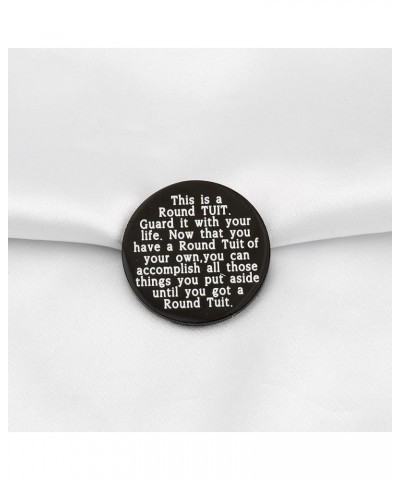 Round TUIT Token Get A Round TUIT Guard it with Your Life Token Coins Inspirational Graduation Gift Black- Tuit $9.80 Pendants