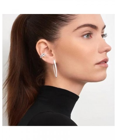 Ear Cuff Earrings for Women Cubic Zirconia Hoop Huggie Ear Cuffs for women Fake Ear Piercing Non Piercing for Girls S $7.40 E...