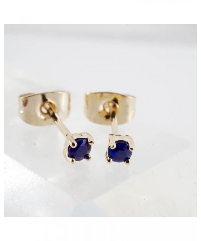 Tiny Birthstone Stud Earrings (Natural Stones) in Gold, Rose Gold, or Silver | Minimalist, Delicate Jewelry Blue Sapphire Sep...