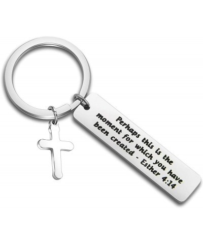 Religious Gift Esther 4:14 Perhaps Keyring Scripture Encouraging Gift Silver $8.84 Pendants