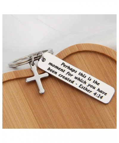 Religious Gift Esther 4:14 Perhaps Keyring Scripture Encouraging Gift Silver $8.84 Pendants