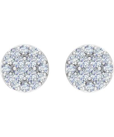 0.15 to 1 Carat Cluster Diamond Stud Earrings in 10K Gold Yellow Gold 0.25 carats $92.75 Earrings