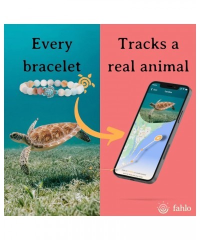 Sea Turtle Tracking Bracelet, Elastic, supports the Sea Turtle Conservancy, one size fits most for Men and Women Coral Reef P...