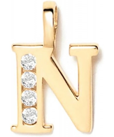 14K Gold Initial Charm for Women | Alphabet Letter Pendants, A-Z, All Letters, CZ N $39.06 Pendants