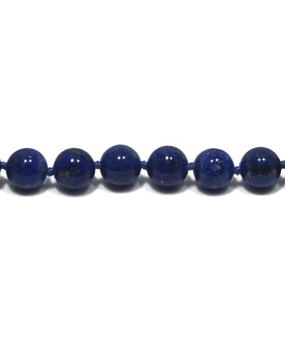 Sterling Silver 8mm Lapis Lazuli Bead Necklace in 18" OR 30 30.0 Inches Lapis Lazuli $51.67 Necklaces