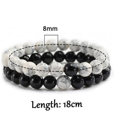 2Pcs/Set Natural Stone Bead Distance Chakra Bracelet for Men Women Couple Bracelets & Bangles Yoga Best Friend Jewelry pulsei...