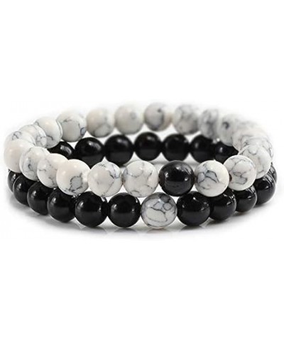 2Pcs/Set Natural Stone Bead Distance Chakra Bracelet for Men Women Couple Bracelets & Bangles Yoga Best Friend Jewelry pulsei...