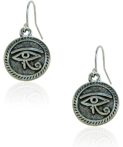 New Silver Plated Eye of Horus Earrings Collectible Jewelry Accessory Dangle Earrings, Egyptian Jewelry $6.98 Earrings