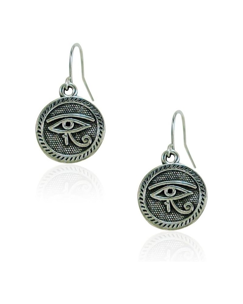 New Silver Plated Eye of Horus Earrings Collectible Jewelry Accessory Dangle Earrings, Egyptian Jewelry $6.98 Earrings