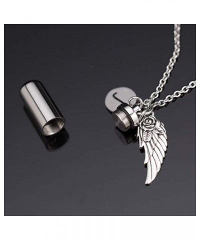 misyou Angel Wing Memorial Urn Necklace Cremation Keepsake Pendant 26 Initial Letter Stamped Charms Funeral Ashes Jewelry L $...