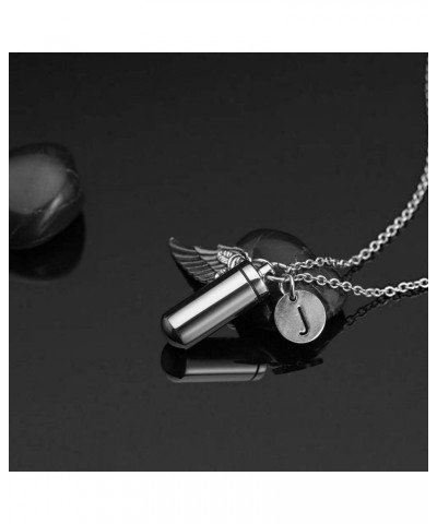 misyou Angel Wing Memorial Urn Necklace Cremation Keepsake Pendant 26 Initial Letter Stamped Charms Funeral Ashes Jewelry L $...