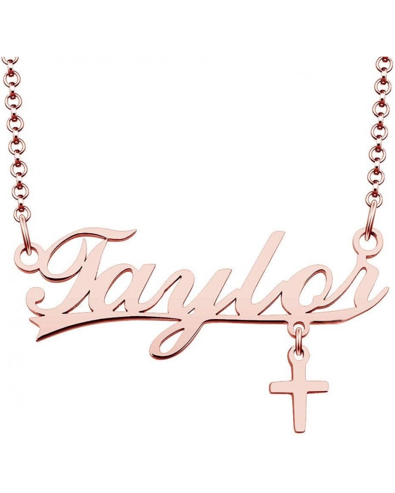 Personalized Name Necklace Rose Gold Customized Pendant Costom Taylor $10.79 Necklaces