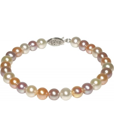 5-8mm Musticolor Freshwater Cultured Pearl Bracelet for Women 6-8 Inch Silver Clasps AA Quality 7.0 Inches 5-6mm $31.63 Brace...