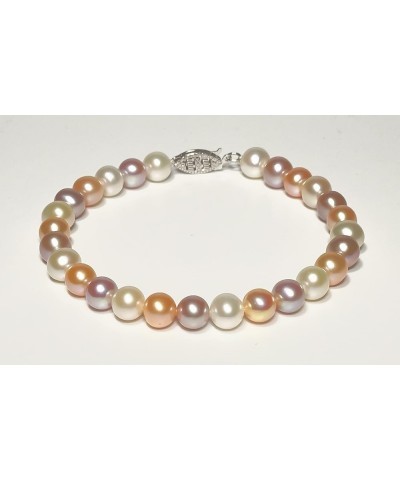 5-8mm Musticolor Freshwater Cultured Pearl Bracelet for Women 6-8 Inch Silver Clasps AA Quality 7.0 Inches 5-6mm $31.63 Brace...