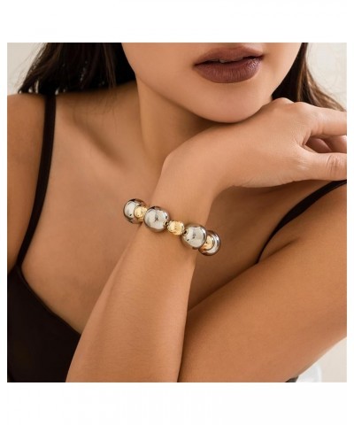 Chunky Big Gold Bead Choker Necklaces for Women Girls Gifts Jewelry C Bracelet mixed bead $7.13 Necklaces