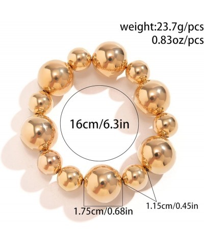 Chunky Big Gold Bead Choker Necklaces for Women Girls Gifts Jewelry C Bracelet mixed bead $7.13 Necklaces