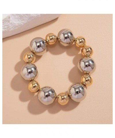 Chunky Big Gold Bead Choker Necklaces for Women Girls Gifts Jewelry C Bracelet mixed bead $7.13 Necklaces