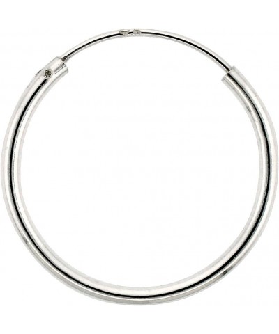 Sterling Silver Endless Hoop Earrings thin 1 mm tube 3/4 inch 18mm 2-pair Pack $13.46 Earrings