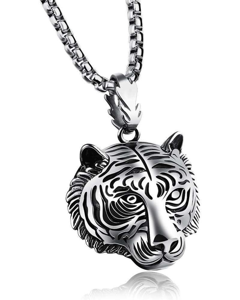 Death Eye of Horus Viking Anchor Flag Tiger Necklace Women Men Stainless Steel Jewelry With Gifts Bag Tiger Head $8.39 Necklaces