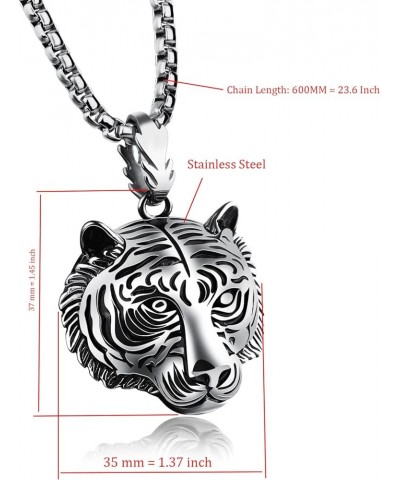 Death Eye of Horus Viking Anchor Flag Tiger Necklace Women Men Stainless Steel Jewelry With Gifts Bag Tiger Head $8.39 Necklaces