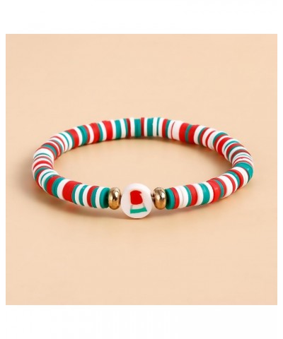 6PCS Christmas Bracelets Set Heishi Stackable Surfer Bracelet Merry $7.94 Bracelets