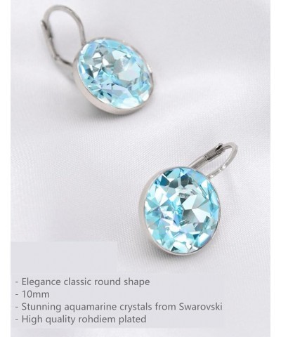 Gorgeous Solitaire Earrings for Women - Embellished with Austrian Crystals, Leverback Drop, Perfect for Any Occasion, Ideal G...