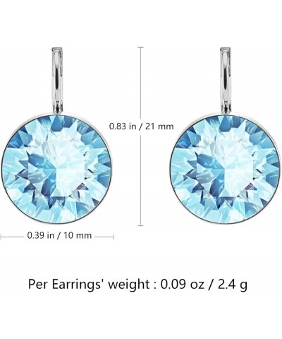 Gorgeous Solitaire Earrings for Women - Embellished with Austrian Crystals, Leverback Drop, Perfect for Any Occasion, Ideal G...